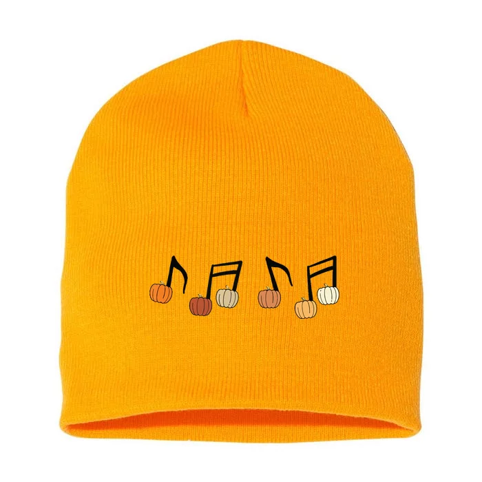 Pumpkin Music Note Fall Music Teacher Halloween Music Teacher Short Acrylic Beanie