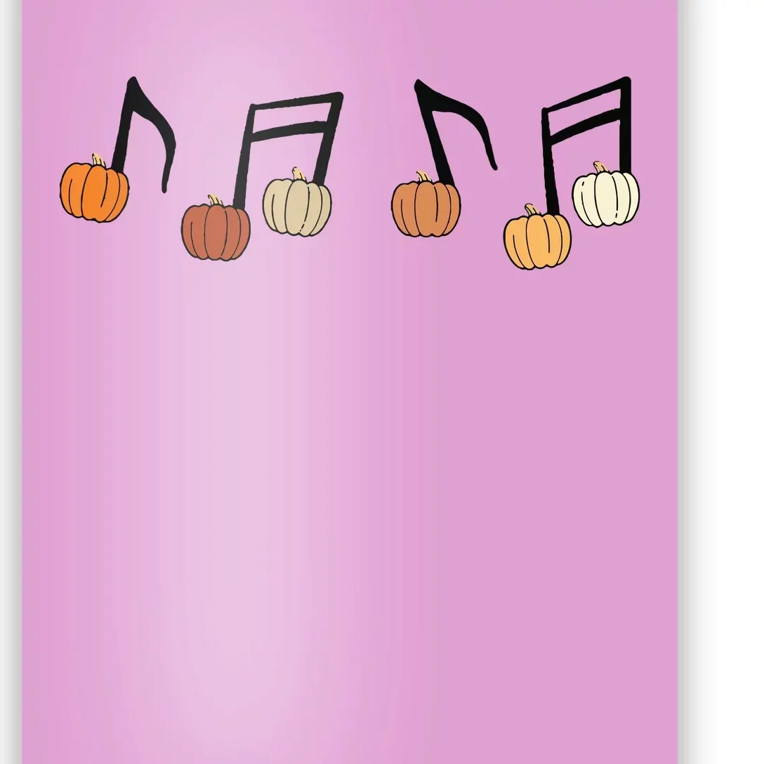 Pumpkin Music Note Fall Music Teacher Halloween Music Teacher Poster