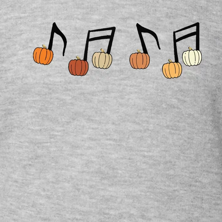 Pumpkin Music Note Fall Music Teacher Halloween Music Teacher Toddler Sweatshirt