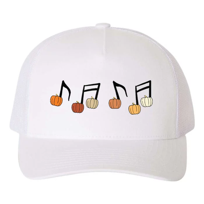 Pumpkin Music Note Fall Music Teacher Halloween Music Teacher Yupoong Adult 5-Panel Trucker Hat