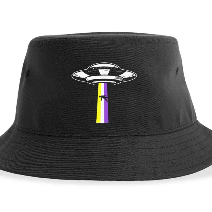 Pride Month Non Binary Flag Ufo Lgbtq Parade Sustainable Bucket Hat