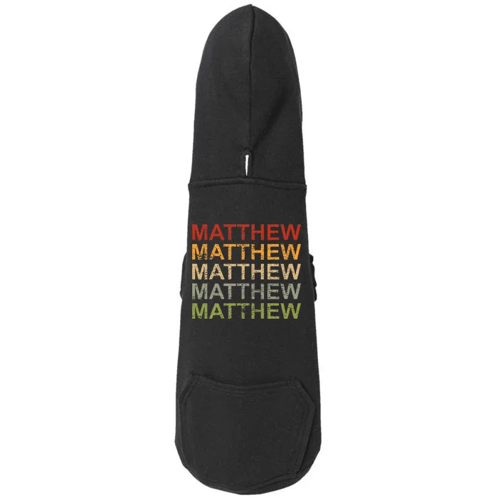 Personalized Matthew Name Man Matthew Doggie 3-End Fleece Hoodie