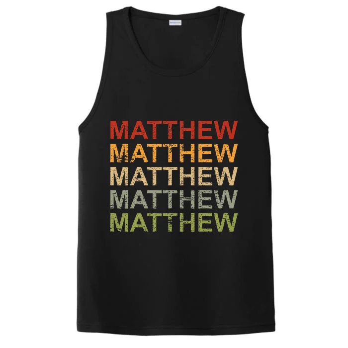 Personalized Matthew Name Man Matthew Performance Tank