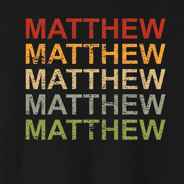 Personalized Matthew Name Man Matthew Women's Crop Top Tee