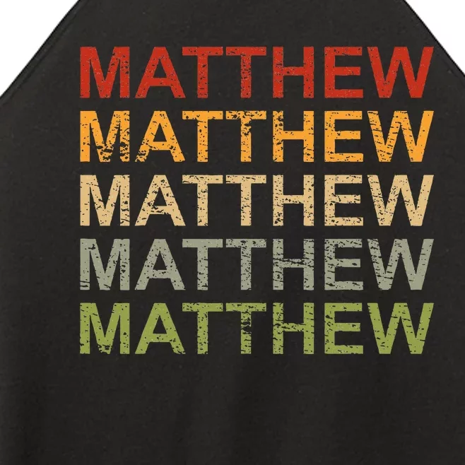 Personalized Matthew Name Man Matthew Women’s Perfect Tri Rocker Tank