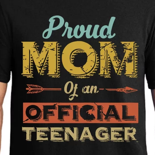 Proud Mom Of An Teenager 13th Birthday Son Daughter Pajama Set