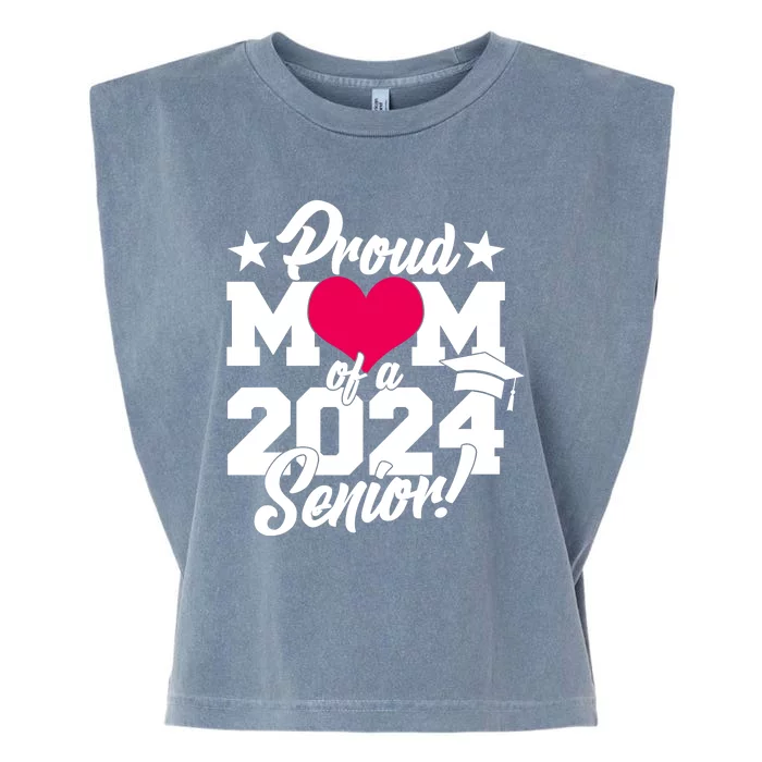 Proud Mom Of A 2024 Senior Grad Garment-Dyed Women's Muscle Tee