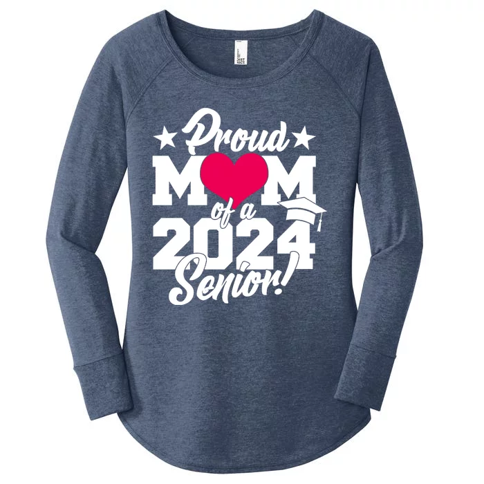 Proud Mom Of A 2024 Senior Grad Women's Perfect Tri Tunic Long Sleeve Shirt