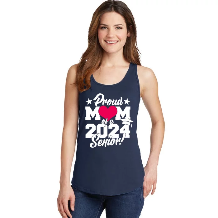 Proud Mom Of A 2024 Senior Grad Ladies Essential Tank