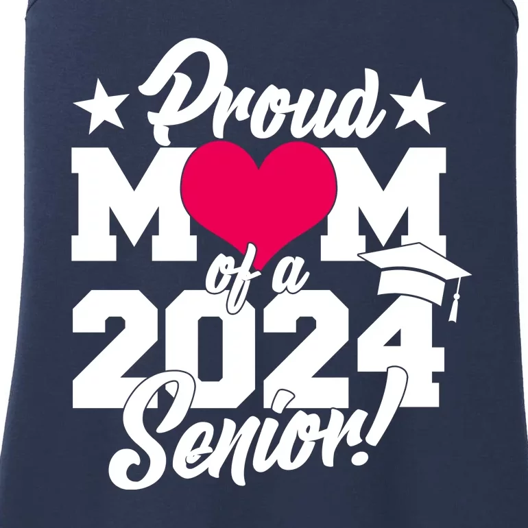 Proud Mom Of A 2024 Senior Grad Ladies Essential Tank