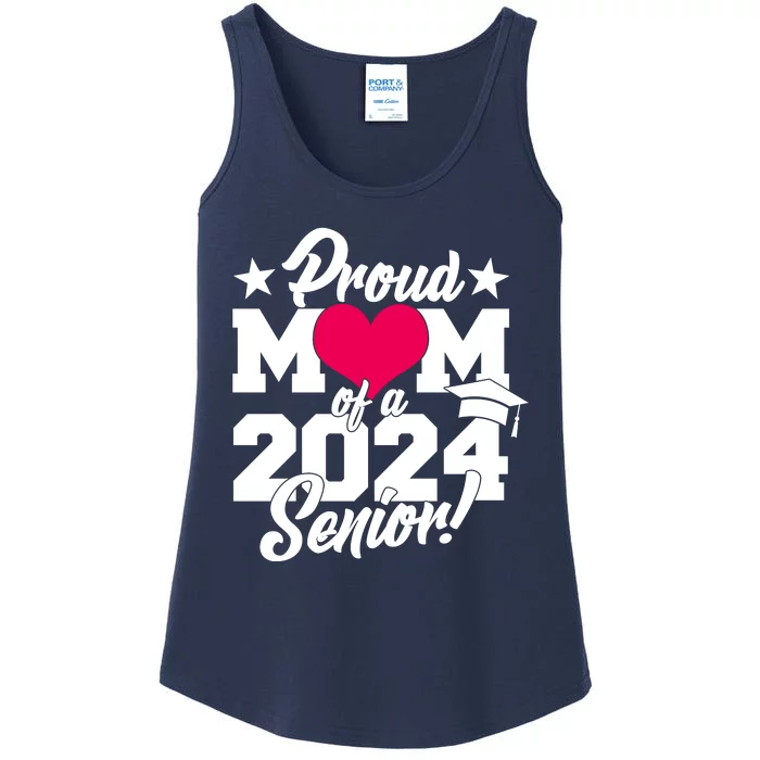 Proud Mom Of A 2024 Senior Grad Ladies Essential Tank