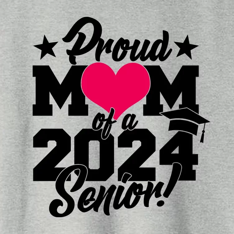 Proud Mom Of A 2024 Senior Grad Women's Crop Top Tee