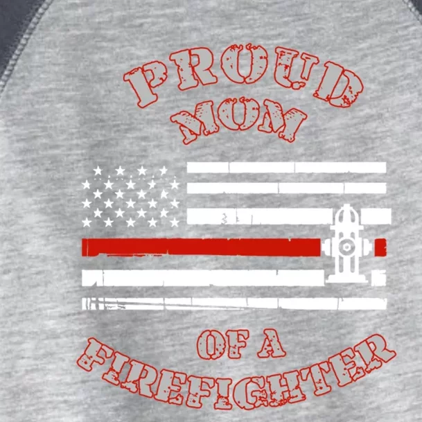 Proud Mom Of A Firefighter Cool Gift Toddler Fine Jersey T-Shirt