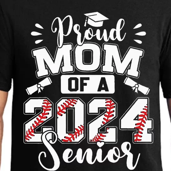 Proud Mom Of A 2024 Senior Baseball Graduate Pajama Set