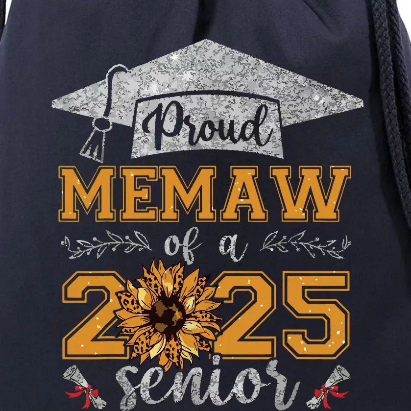 Proud Memaw Of A Class Of 2025 Senior Graduate Drawstring Bag