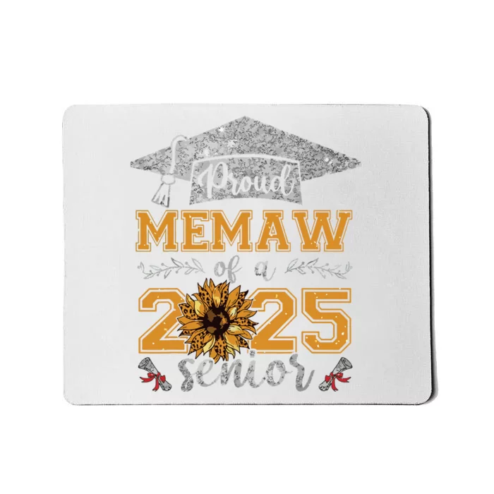 Proud Memaw Of A Class Of 2025 Senior Graduate Mousepad