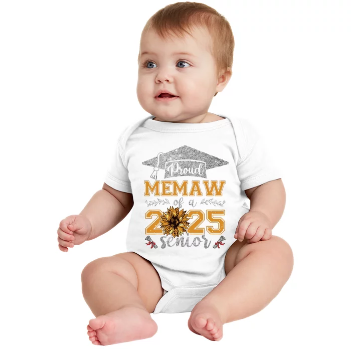 Proud Memaw Of A Class Of 2025 Senior Graduate Baby Bodysuit