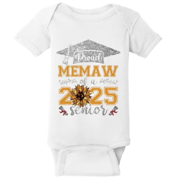 Proud Memaw Of A Class Of 2025 Senior Graduate Baby Bodysuit