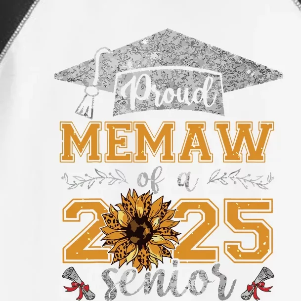 Proud Memaw Of A Class Of 2025 Senior Graduate Toddler Fine Jersey T-Shirt