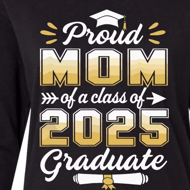 Proud Mom Of A Class Of 2025 Heart Graduate Senior 2025 Womens Cotton Relaxed Long Sleeve T-Shirt