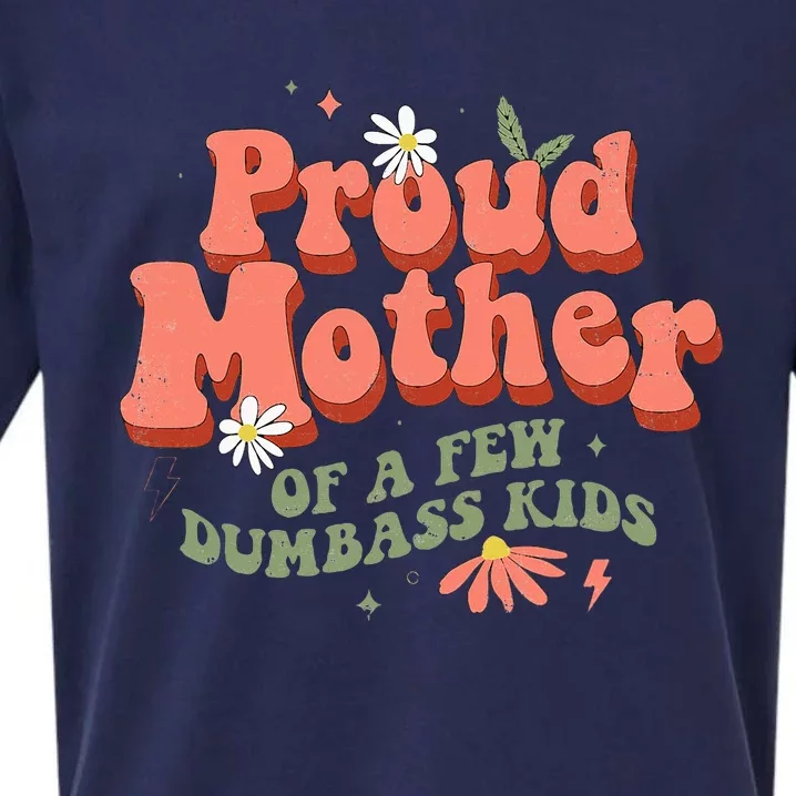 Proud Mother Of A Few Dumbass Mom Stepmom MotherS Sueded Cloud Jersey T-Shirt