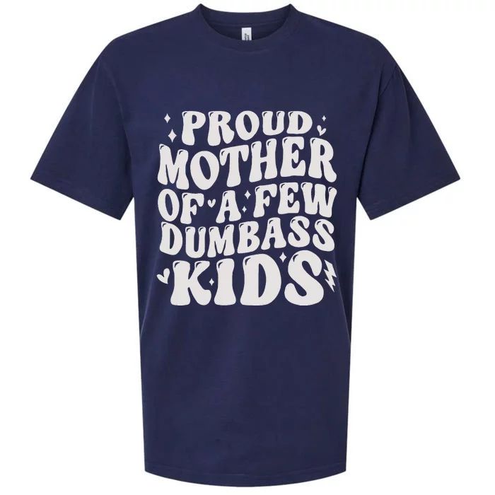 Proud Mother Of A Few Dumbass Stepmom Sueded Cloud Jersey T-Shirt