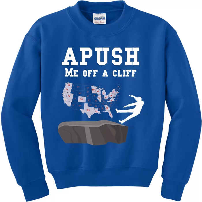 Push Me Off A Cliff 2024 Exam For Usa Students Kids Sweatshirt