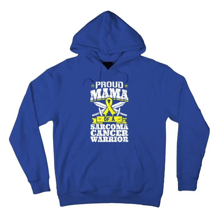 Proud Mama Of A Sarcoma Cancer Warrior Awareness Ribbon Mom Cute Gift Tall Hoodie