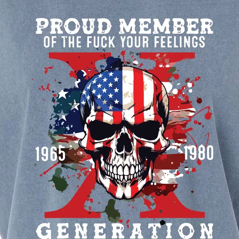 Proud Member Of Your Feelings Horror Skull X Generation Garment-Dyed Women's Muscle Tee