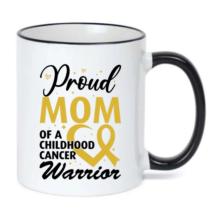 Proud Mom Of A Childhood Cancer Warrior Black Color Changing Mug