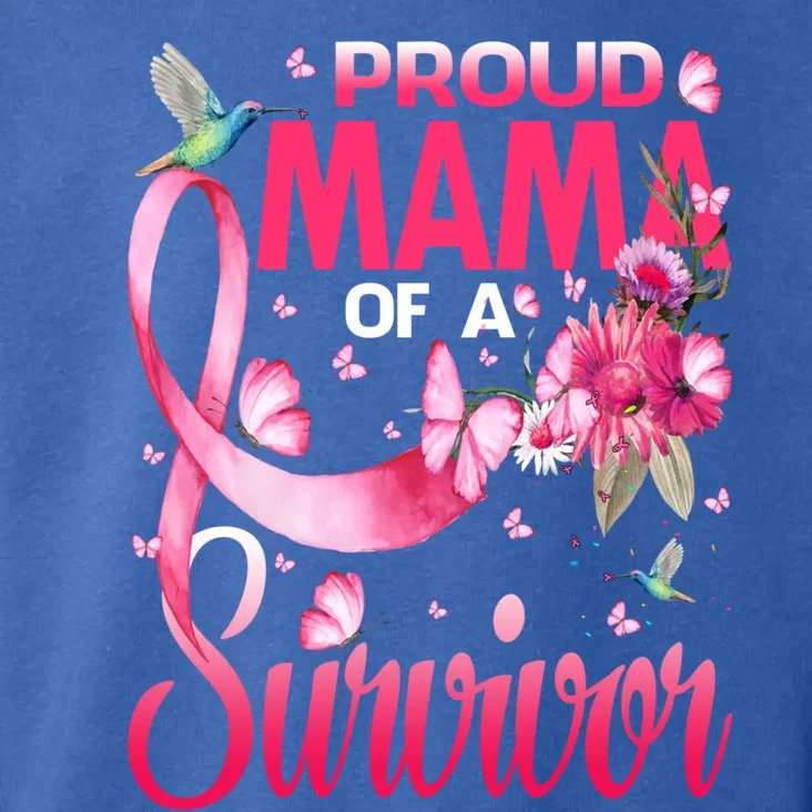 Proud Mama Of A Survivor Breast Cancer Sunflower Great Gift Toddler Hoodie