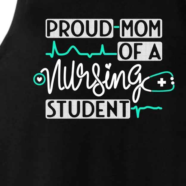 Proud Mom Of A Nursing Student Future Rn Daughter Nurses Mom Cute Gift Ladies Tri-Blend Wicking Tank