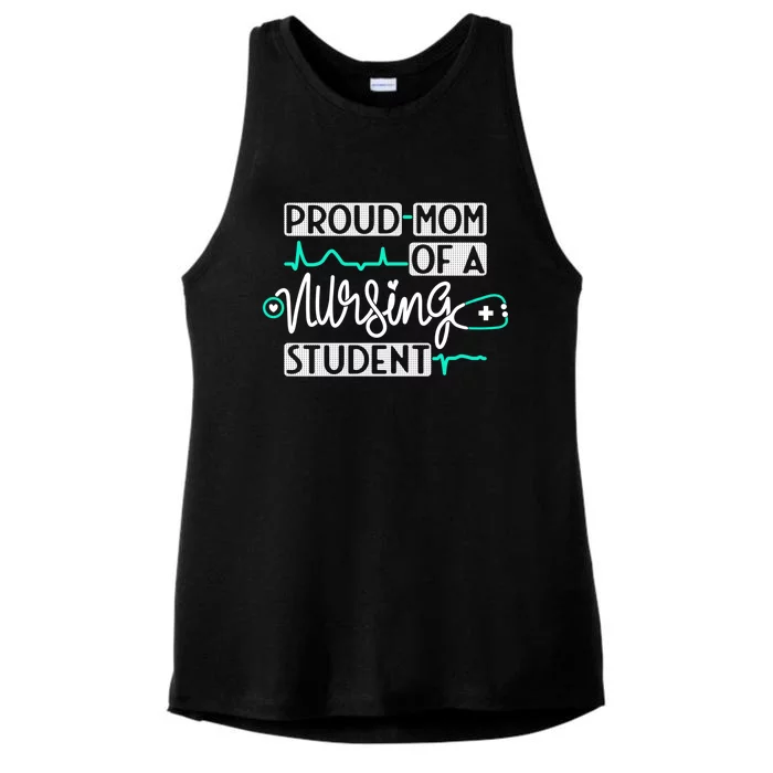 Proud Mom Of A Nursing Student Future Rn Daughter Nurses Mom Cute Gift Ladies Tri-Blend Wicking Tank