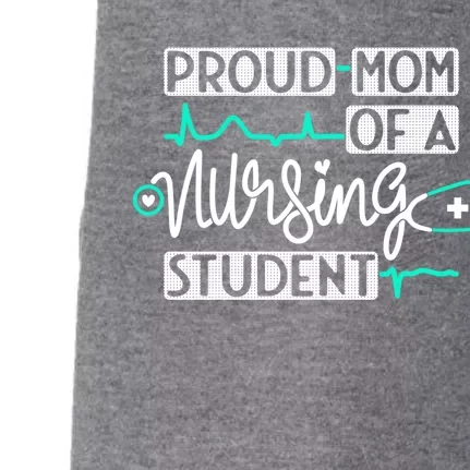 Proud Mom Of A Nursing Student Future Rn Daughter Nurses Mom Cute Gift Doggie 3-End Fleece Hoodie