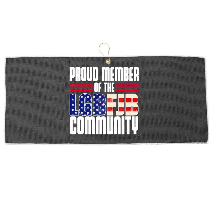 Proud Member Of The LGBFJB Community Large Microfiber Waffle Golf Towel