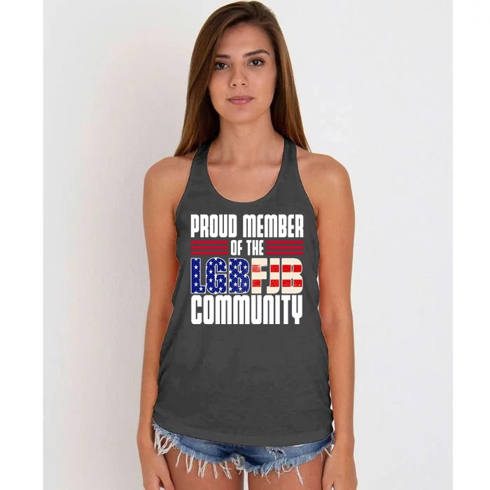 Proud Member Of The LGBFJB Community Women's Knotted Racerback Tank