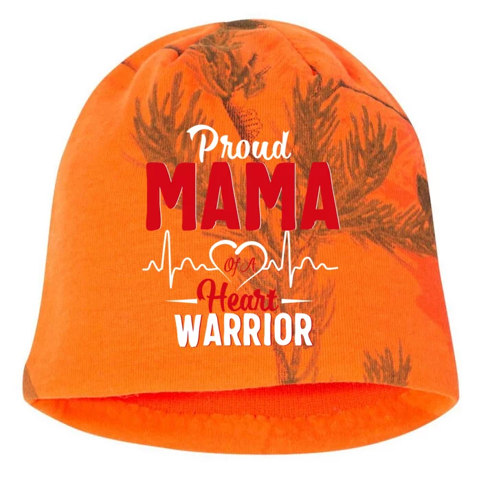 Proud Mama Of A Heart Warrior Chd Awareness Gift Cute Gift Kati - Camo Knit Beanie