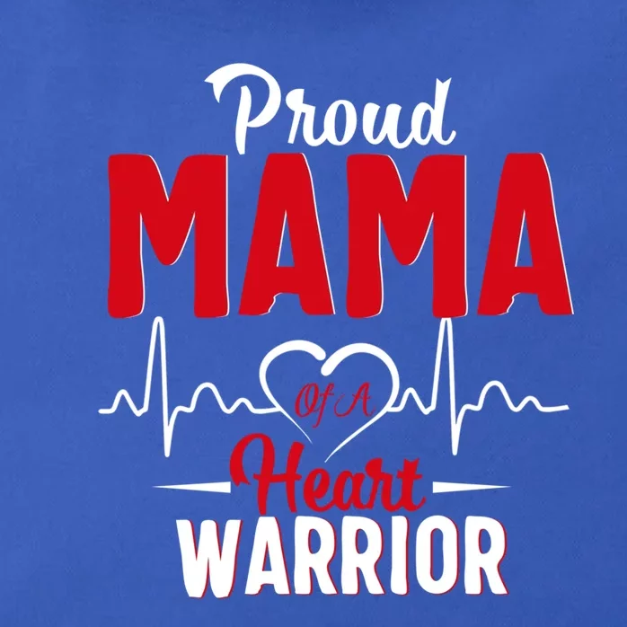 Proud Mama Of A Heart Warrior Chd Awareness Gift Cute Gift Zip Tote Bag