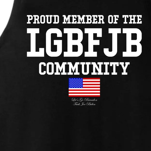 Proud Member Of The LGBFJB Community USA Flag LGB FJB Ladies Tri-Blend Wicking Tank