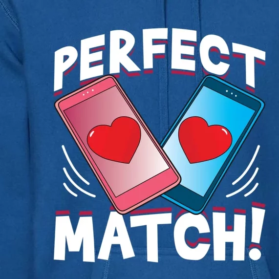 Perfect Match Online Dating Valentine's Day Couple Matching Gift Premium Hoodie