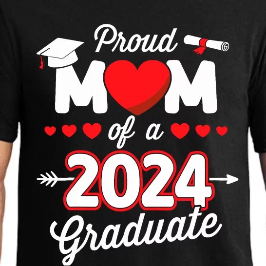 Proud Mom Of A Class Of 2024 Graduate Senior Graduation Pajama Set