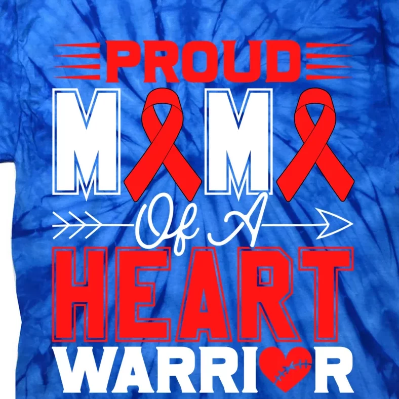 Proud Mimi Of A Heart Warrior Heart Disease Awareness Month Gift Tie-Dye T-Shirt