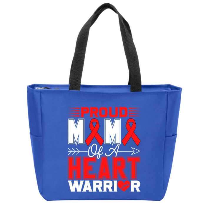 Proud Mimi Of A Heart Warrior Heart Disease Awareness Month Gift Zip Tote Bag