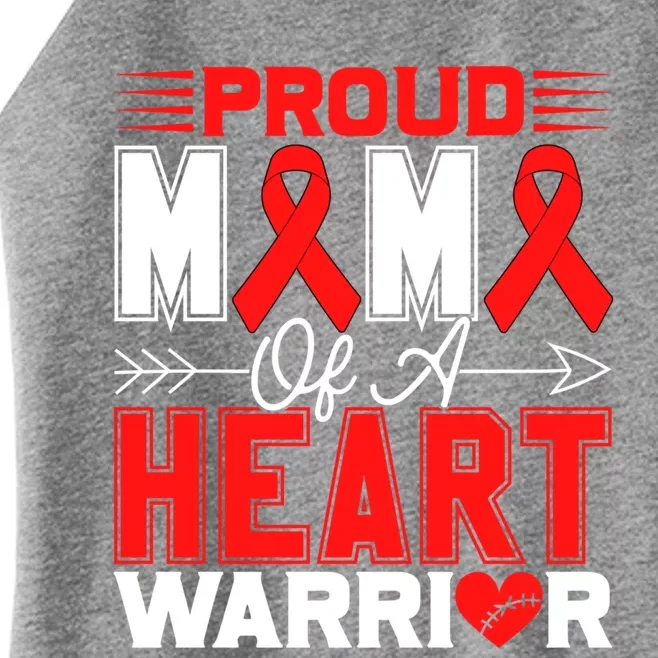 Proud Mimi Of A Heart Warrior Heart Disease Awareness Month Gift Women’s Perfect Tri Rocker Tank