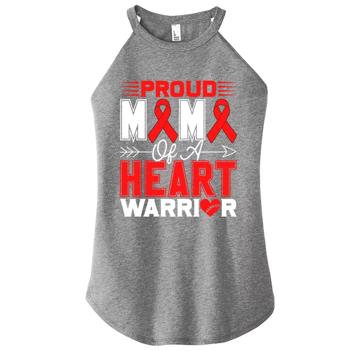 Proud Mimi Of A Heart Warrior Heart Disease Awareness Month Gift Women’s Perfect Tri Rocker Tank