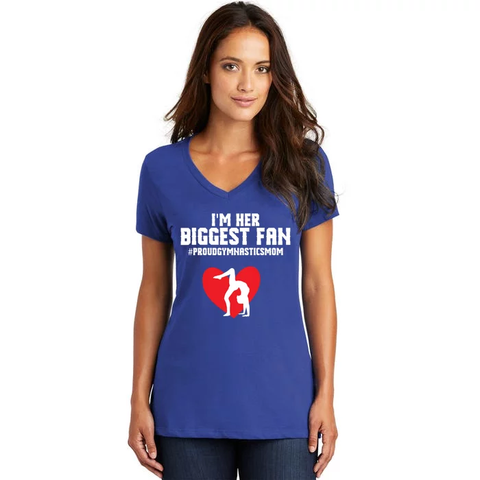 Proud Mom Of Gymnast – Gymnastics Proud Gymnastics Mom Gift Women's V-Neck T-Shirt