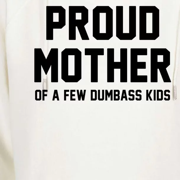 Proud Mother Of A Few Dumbass Kids Funny Womens Funnel Neck Pullover Hood