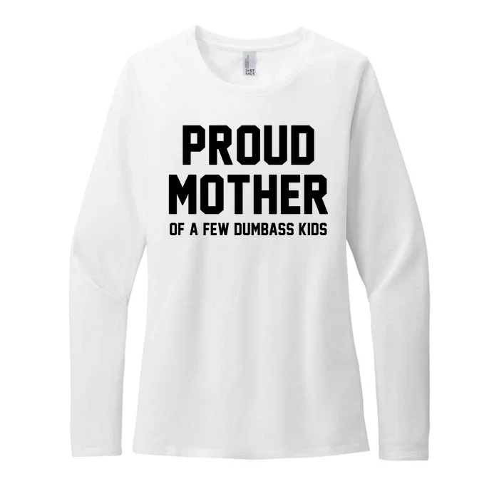 Proud Mother Of A Few Dumbass Kids Funny Womens CVC Long Sleeve Shirt