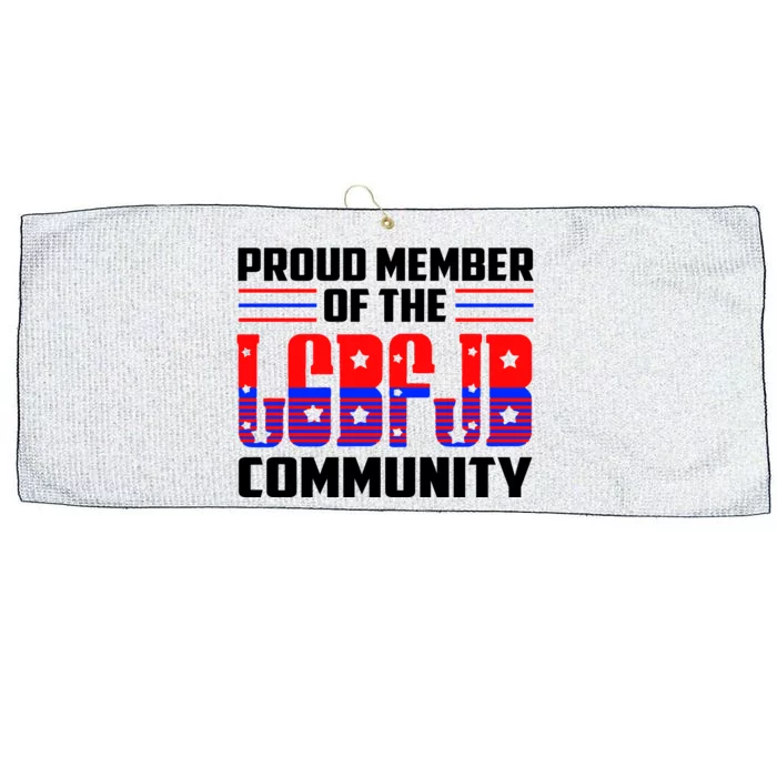 Proud Member Of The LGBFJB Community Large Microfiber Waffle Golf Towel