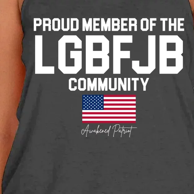 Proud Member Of The LGBFJB Community Signature Women's Knotted Racerback Tank